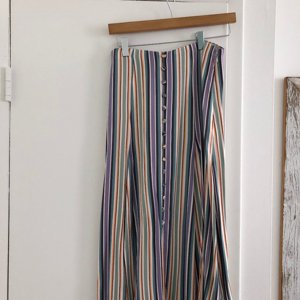 Anthropologie Midi Colorful Skirt Size 6